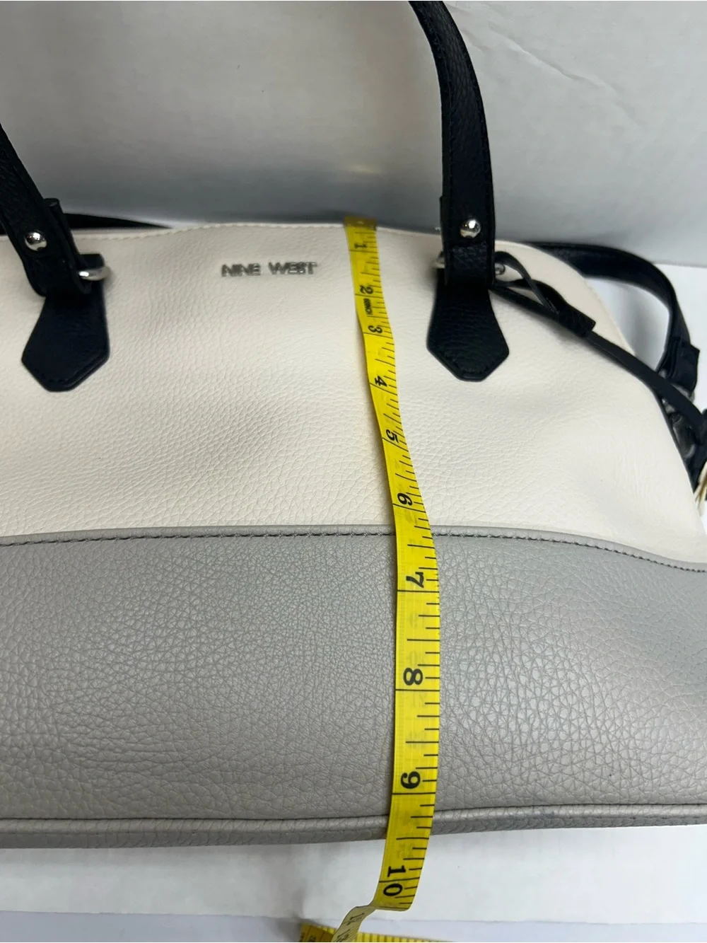 Nine West Colorblock Satchel Handbag & Matching Wallet 2pc Set
